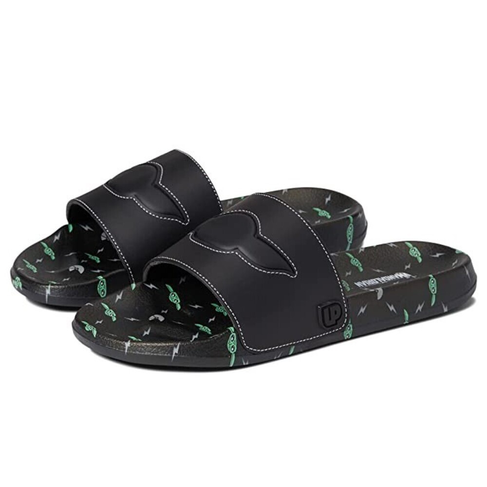 Ground Up Sandals Mens US 8 M Grogu Black Soccer Slide Comfort Slip On JOBB1847